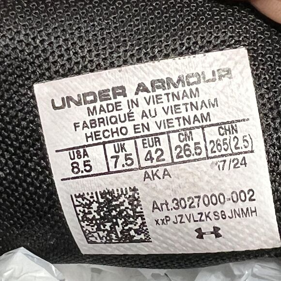 Under Armour Shoes Women's Size 8.5 Black Charged Running Training 3027000-002 - Picture 7 of 12